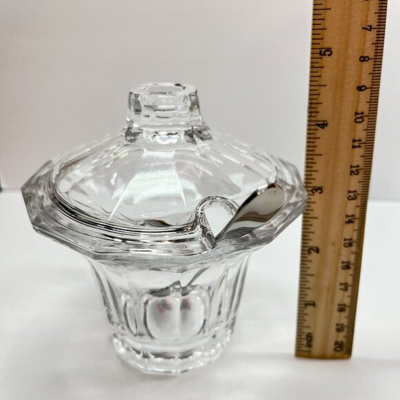 VTG Dansk International Design LTD Full lead Crystal Condiment Jar W/Lid & Spoon - Picture 10 of 10